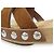 Sandali in suede e legno Miu Miu Bijou Studs Marrone - vista 14
