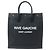 Borsa tote in tela e pelle N S Rive Gauche di Saint Laurent Nero Grigio antracite