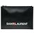 Clutch in pelle nera e multicolore Saint Laurent Nero
