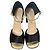 Sandali in satin e camoscio Christian Dior Nero - vista 3
