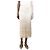Manning Cartell Falda midi crema con flecos - talla UK 6 Crudo