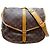Borsa a Spalla Saumur GM Donna Louis Vuitton Marrone Monogramma