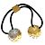 Scrunchie Nanogram Planet di Louis Vuitton Nero Argento D'oro