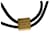 Scrunchie Nanogram Planet di Louis Vuitton Nero Argento D'oro - vista 4