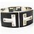 Tiffany & Co. Bracciale ritagliato Tiffany T in argento e nero - vista 6