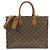 Borsa organizer On-the-Go Monogram Louis Vuitton Marrone