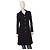 Abrigo largo ajustado de mezcla de lana negra Dolce & Gabbana D&G – Talla 42 mujer Negro