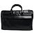 Vintage Burberry Leder-Duffel-Tasche Schwarz