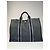 Vintage Hermès Canvas Tote Bag Schwarz Grau