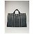 Vintage Hermès Canvas Tote Bag Schwarz Grau - Ansicht 2