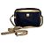 Céline Vintage Celine Triomphe Shoulder Leather Polyester Bag Navy Gold Navy blue