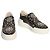 Sneaker platform in pelle nera con borchie e cristalli Roberto Cavalli 38 Nero
