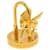 Charm de metal con candado Pegasus de Hermès Dorado  - vista 1