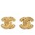 Chanel CC Clip-On Quilted Metal D'oro