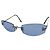 Chanel Blue Tinted Silver CC Logo Randlose Sonnenbrille 4002 Silber Blau - Ansicht 3