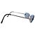 Chanel Blue Tinted Silver CC Logo Randlose Sonnenbrille 4002 Silber Blau - Ansicht 4