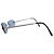 Chanel Blue Tinted Silver CC Logo Randlose Sonnenbrille 4002 Silber Blau - Ansicht 9