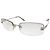 Chanel CC Logo Silber Klare Randlose Strass Sonnenbrille 4093-B