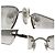 Chanel CC Logo Silber Klare Randlose Strass Sonnenbrille 4093-B - Ansicht 8