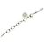 Collana a catena con logo argento Christian Dior e cristalli rosa in strass - vista 6