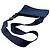 Borsa a tracolla incrociata in nylon blu navy con logo Prada - vista 5