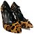 Décolleté Gucci in pelliccia stampa leopardata Marrone scuro