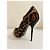 Décolleté Gucci in pelliccia stampa leopardata Marrone scuro - vista 5