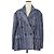 Autre Marque Chaqueta de tweed de mezclilla de doble botonadura EZUMi Azul