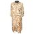 Autre Marque Chiffonkleid mit Blumenmuster von Pierre Cardin Pink