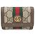 Billetera Tri-Fold Ophidia de Gucci Beige Marrón oscuro