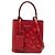 Sac à main panier en cuir Saffiano rouge petit orné de Prada