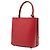 Sac à main panier en cuir Saffiano rouge petit orné de Prada - vue 2