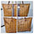 Sac fourre-tout rayé MCM Visetos en cognac Marron  - vue 15