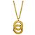 Céline Pendente a cerchio in metallo con logo vintage Celine D'oro - vista 2