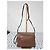 Borsa a tracolla Macken Small in pelle di vitello House Check Beige/Marrone di BURBERRY - vista 4