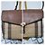 Borsa a tracolla Macken Small in pelle di vitello House Check Beige/Marrone di BURBERRY - vista 8