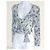Christian Dior Hellblauer Metallic Cardigan mit Blumenmuster - Ansicht 3