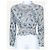 Christian Dior Hellblauer Metallic Cardigan mit Blumenmuster - Ansicht 5