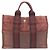 Hermès HERMES Halb-Leder Foule PM Tasche Rot Bordeaux