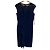 Autre Marque Triacetatkleid mit engen Rüschen Grace Continental Blau Marineblau