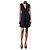 Chanel Mono de malla azul marino con bufanda - talla UK 8 - vista 3