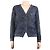 Brunello Cucinelli Lässiger Cardigan aus Kaschmir in Marineblau und Grau - Größe UK 10