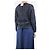 Brunello Cucinelli Lässiger Cardigan aus Kaschmir in Marineblau und Grau - Größe UK 10 - Ansicht 2