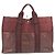 Hermès Foule MM Tote Bag aus Halb-Leder Rot Bordeaux - Ansicht 2