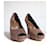 Bally Braune Echtes PYTHON Peep-Toe Pumps - Dunkelbraun  - Ansicht 3