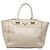 Double Borsa Prada in vitello marrone con tasche gemelle cucite Beige