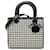 Dior Black Medium Calfskin Woven Houndstooth Lady Dior Leather Pony-style calfskin  ref.2631725