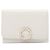 Bulgari Porta tarjetas de visita de cuero blanco Bvlgari