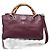 Bamboo Gucci Bolso de compras mediano de cuero texturizado con asas de bambú - Burdeos
