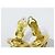 Orecchini Chanel CC in metallo con resina e perla finta D'oro - vista 3
